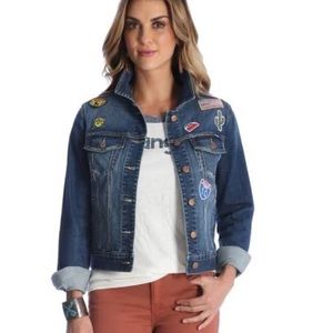 Wrangler patch denim jacket NWT S,M
